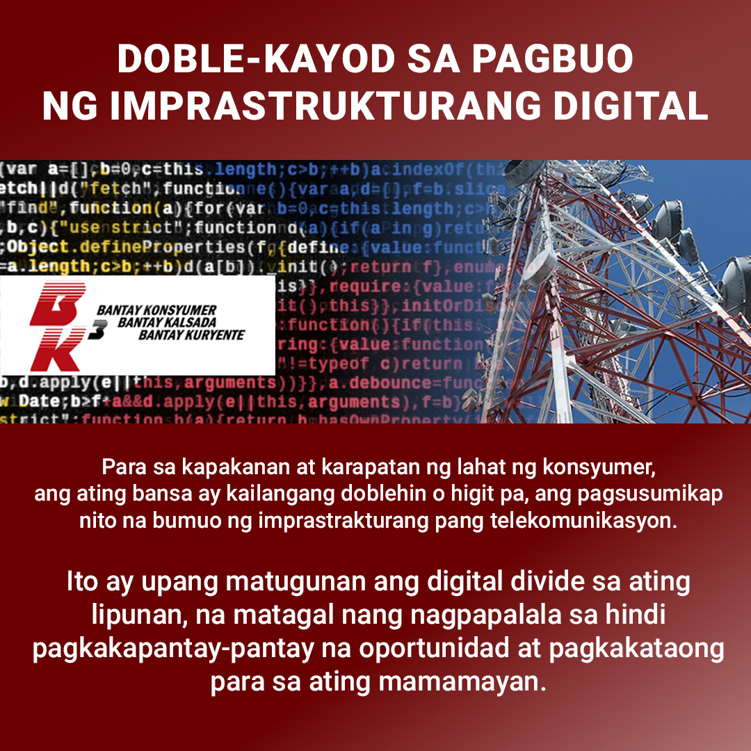 Kayod Doble-kayod sa pagbuo ng imprastrukturang digital